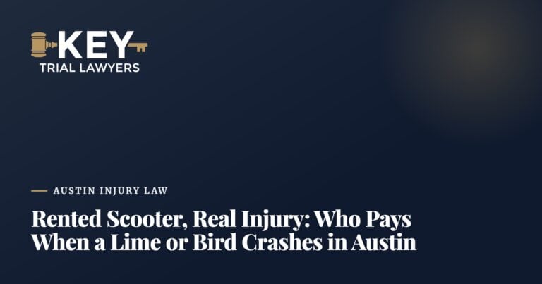 Rented Scooter, Real Injury: Who Pays When a Lime or Bird Crashes on Austin Streets
